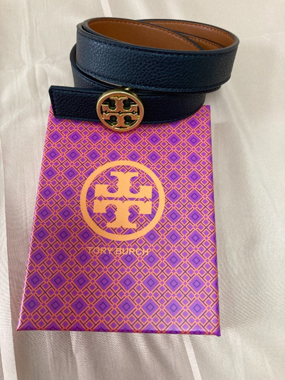 Tory Burch Women's  Logo Belt - Black - S